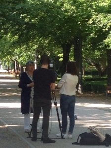 Pilar Bobes, presidenta, en un momento de la grabación